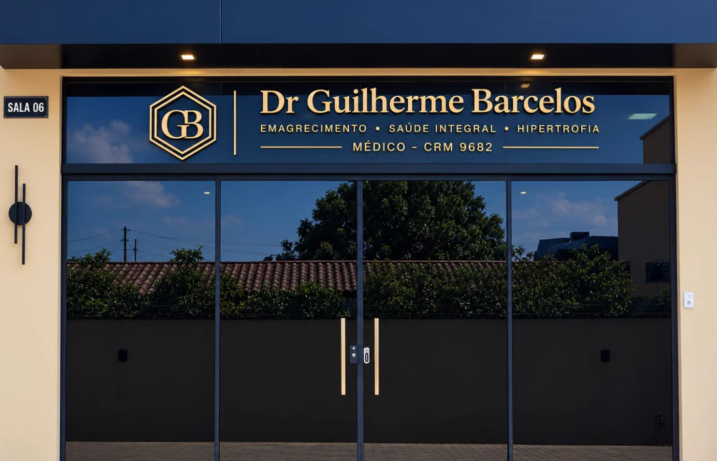 Fachada do consultório do Dr. Guilherme Barcelos em Ariquemes